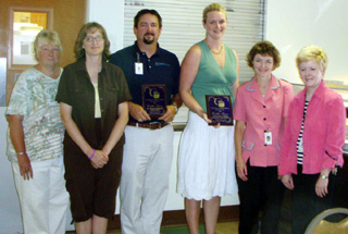St. Marys Hospital received an award for their participation in the Clearwater to Salmon Relay for Life. Carolyn Haning and Tamy Quick, co-chairs, Relay Corporate Sponsor Committee; Todd Nida, SMHC CAO and Lenne Bonner, CFO; Arlene Baerlocher and Judy DeHaas, SMH Team co-captains.