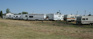 Campers taking advantage of some of the 40 new RV electrical and water hook-ups added this year.