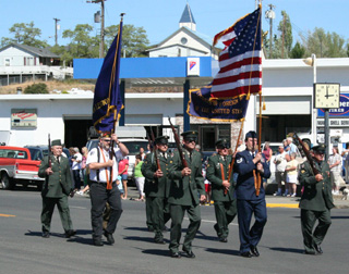 The VFW and American Legion Color Guard.