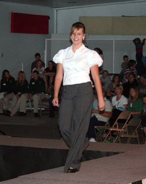 Kristi Poxleitner modeling in the Making the Most of Me division.