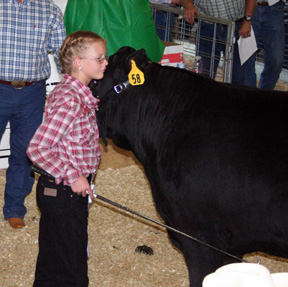 Sarah Seubert had the reserve champion quality steer