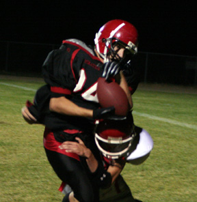 Justin Schmidt made a great catch for a 2-point conversion.
