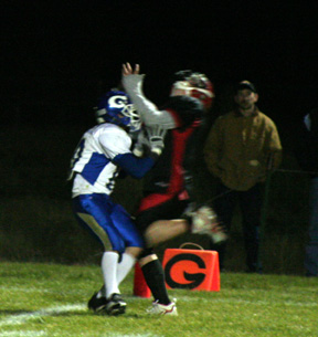 Branden Waller basically ran through this defender to make a catch for a touchdown.