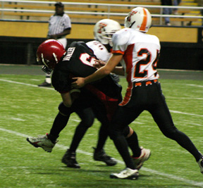 Branden Waller bulls his way to the end zone for a touchdown.