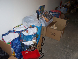 Shown here are some the of gifts that were donated last year for the Angel Tree Project.