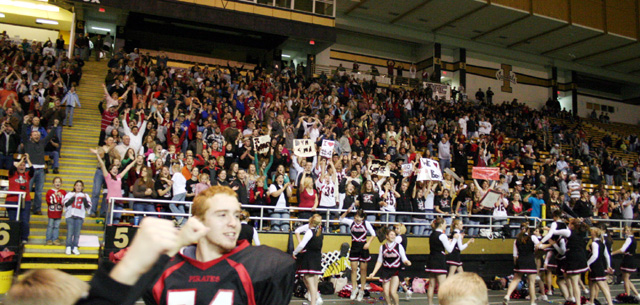 A huge contigent of Prairie fans erupted in cheers when the game ended.