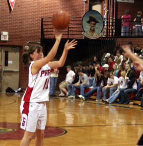 Megan Sigler puts up a shot from the perimeter.