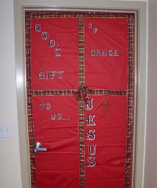 The winning door from the SMHC Decorate a Door contest was the Cottonwood PT clinic, Gods Gift