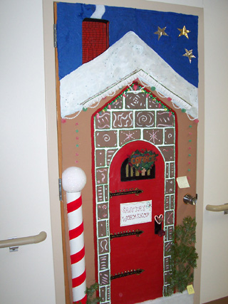 The second place finisher for the SMHC door contest was Housekeeping with Santas Workshop