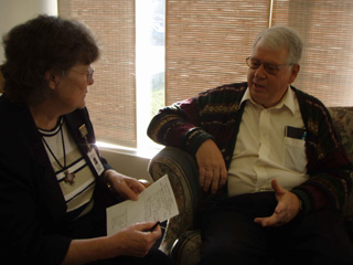 Jay Kessinger, LCSW, discusses the upcoming SMHC Health Matters forum on Grief and the Grieving Process with Sr. Corinne Forsman, SMHC Mission Services Coordinator.