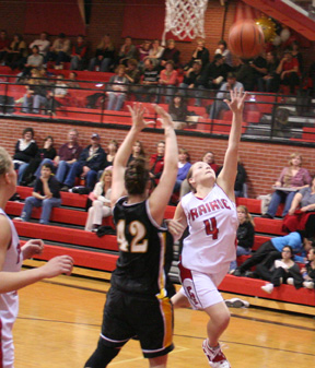Jennifer Enneking makes a lay-up against Timberline.