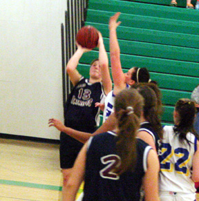 Rachel Wemhoff puts up a jump shot.