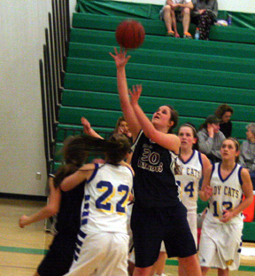 Tara Stubbers scores in the fourth quarter.