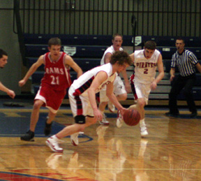 David Sigler steals the ball and gets ready to head toward the Prairie basket.