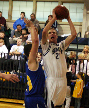 Dylan Prigge goes up strong for a lay-up.
