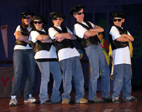 Candlewick and Candlewicks Crew from Pinocchio are Whitney Sonnen, Drew Cochran, Martina Everson, Anthony Karel and Darrell Stinson.