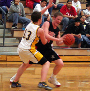 Tyler Forsmann appears to get fouled by a Cascade defender.