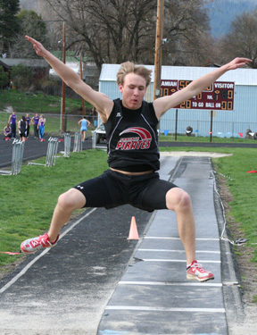 Devin Schmidt soared to a personal best of 41'0 to win the triple jump.