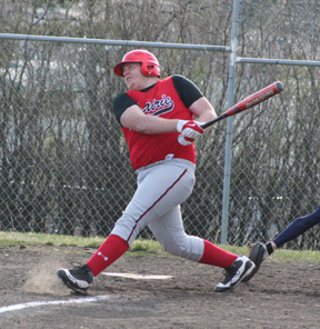 Ronnie Chandler got all of this pitch as he pounded it well over the left field fence for a home run.