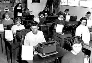 St. Gertrude's Academy Typing class, 1959.
