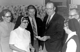 College of St. Gertrude. Sister Maryclare Kelly, Dean, and Sr. Regina O'Connell, President (right).