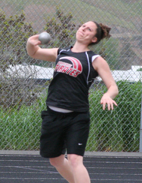 Kaylee Uhlenkott won the shot put with her best mark coming on her final attempt.