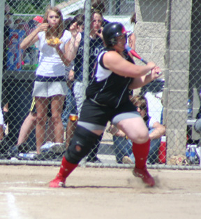 Hilaree VanderPas smashes the ball down the left field line for a 3-run double in the top of the 7th that gave Prairie the cushion they needed to beat Genesee for the state title.