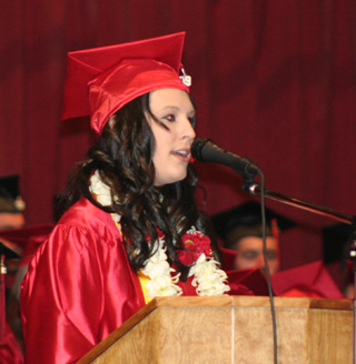 Salutatorian Kristi Poxleitner.