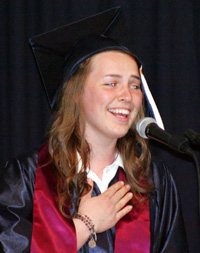 Valedictorian Kim Frei.