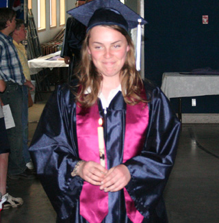 Valedictorian Kim Frei leads in the Summit class of 2009.