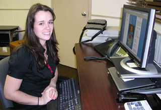 Stephanie Deyo, SMHC/CVHC webmaster, designed the hospitals website which is averaging close to 5,000 page views per month at www.smh-cvhc.org