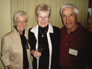Prioress Clarissa Goeckner (center) with friends Joyce and Ed Carerra of Novato, California at Spirit Center.