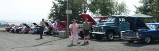 Some of the car show entrants.