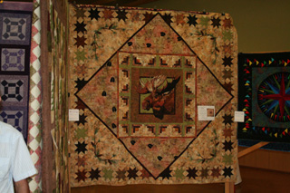 This moose quilt was the star of the quilt show.