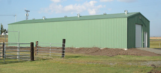 Another view of the new sheep barn.