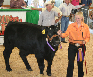 Taylor Canaday of Grangeville was the grand champion beef showman and also grand champion horse showman. She was also the Round Robin grand champion.