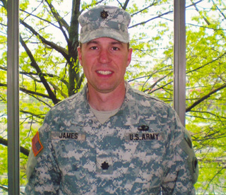 Lt. Col. Brian James, grandson of Almira and the late John W. Seubert of Cottonwood was recently deployed to Iraq.