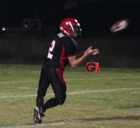 Conner Rieman was all alone when he caught this pass from Branden Waller and made it to the end zone before the defense could recover.