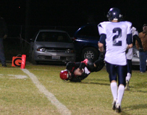 David Sigler dives for a catch in the end zone for a touchdown.