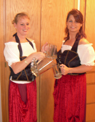 Come join in the fun at the First Brts and Brew competition on Saturday, Nov. 14 at the Cottonwood Community Hall. Shown are Lori Mader and Terri Duman in traditional German dresses.