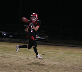 Conner Rieman was so wide open on the first play of the game against Kendrick that he was able to jog to the end zone after catching this pass.