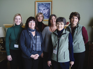 From left to right: Ericka Medalen (Community Action Partnership), Kathee Tifft (University of Idaho Extension), Lisa Horan (The Center for Community Building to End Poverty), Lisa Stoddard (Community Action Partnership), Mary Schmidt (MSG Spirit Center), Sr. Bernadette Stang (MSG Spirit Center)