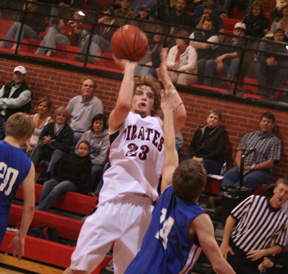 David Sigler shoots against Genesee.
