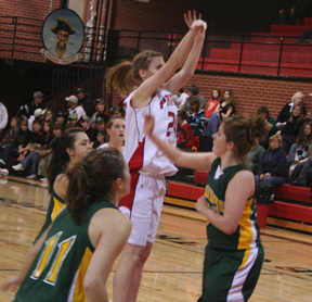 Kayla Johnson puts up a shot against Potlatch.
