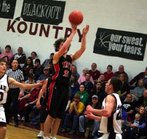 Conner Rieman puts up a wide open shot against Kamiah for 2 points.