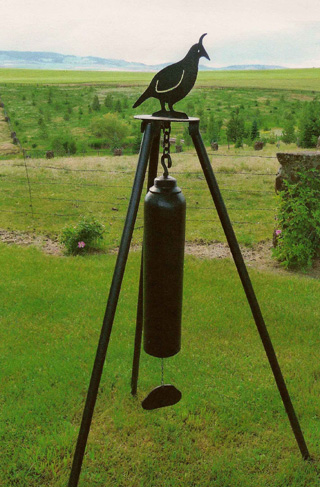 Ernie Jennings created the quail wind gong which will be auctioned at the Mardi Gras fundraiser this Saturday.  Tickets available by calling St. Marys Hospital.