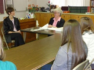 Barbara Rehder, middle, was the guest at Prairie ROCKS! Last week.