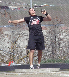 Kyler Shumway won the shot put and discus at the Lewiston Invitational this past Saturday.