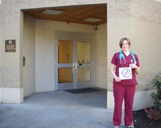 Mary Curtis, CVHC Respiratory Therapist, is helping coordinate the Tobacco Free Campus program at both Clearwater Valley and St. Marys Hospitals and Clinics which will go into effect on June 1.