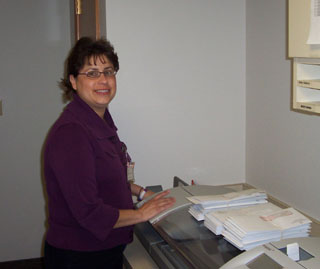 The St. Marys Hospital Employee of the Month for May is Collette Schaeffer who works in the SMHC Business Office.